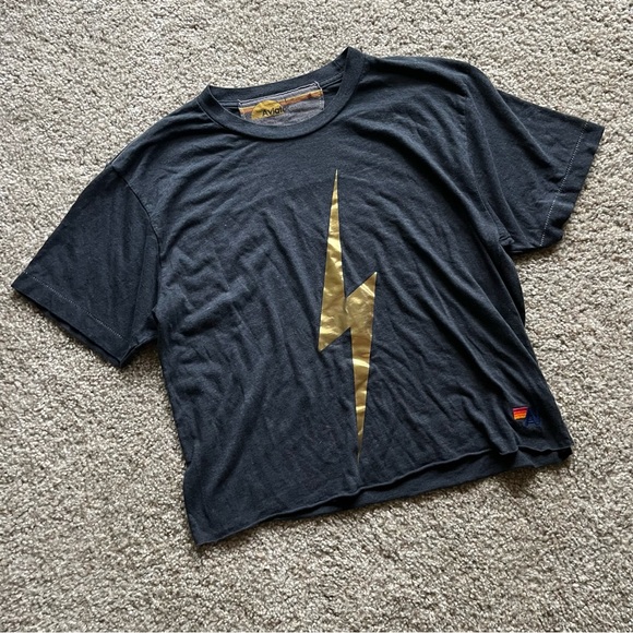 Aviator Nation Tops Aviator Nation Lightning Bolt Graphic Tshirt
